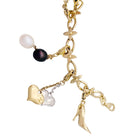 Bracelet Louis Vuitton, "Idylle", breloques, or jaune, or blanc, perles. - Castafiore