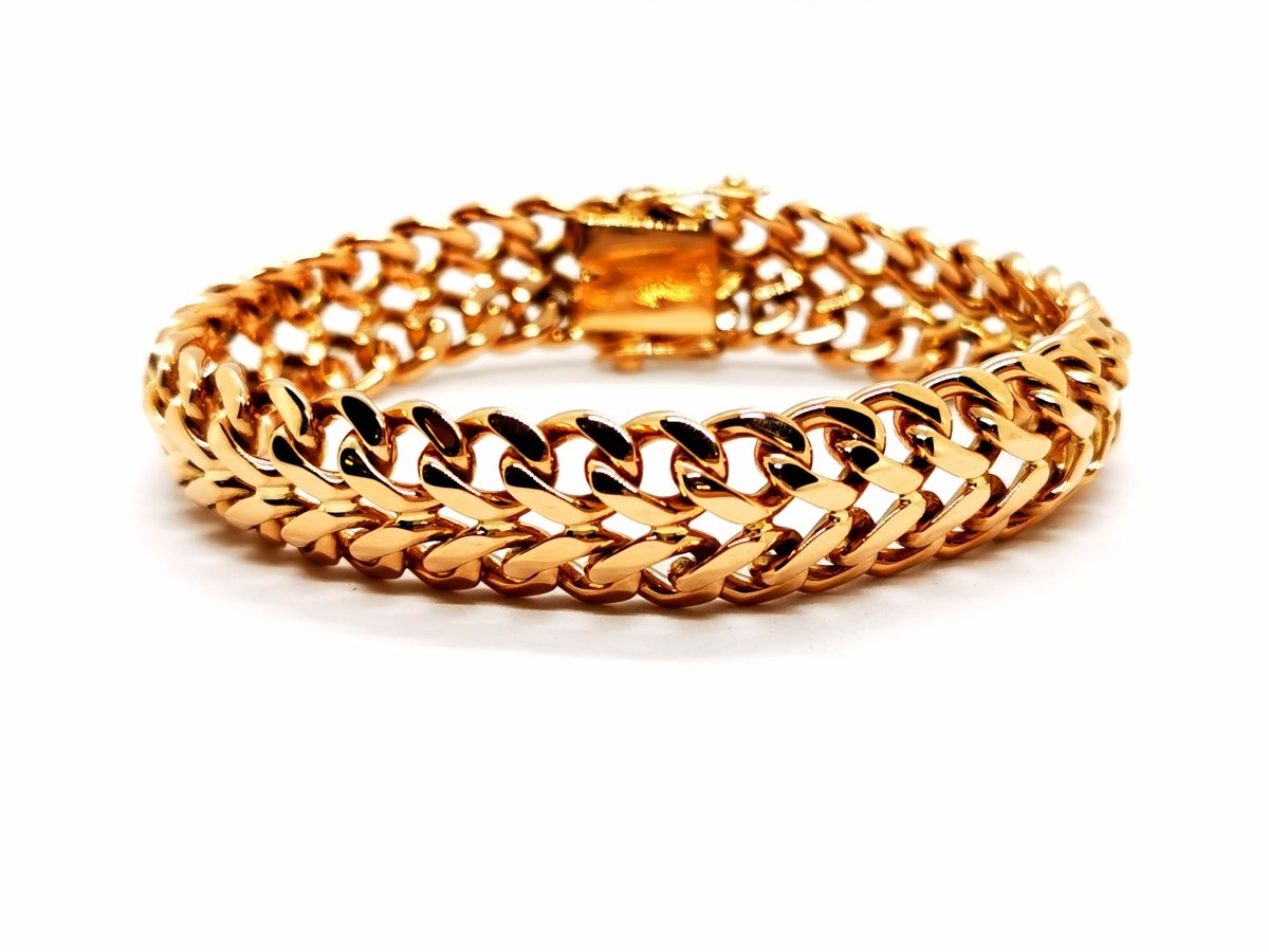 Bracelet Maille 2 rangs en or jaune - Castafiore