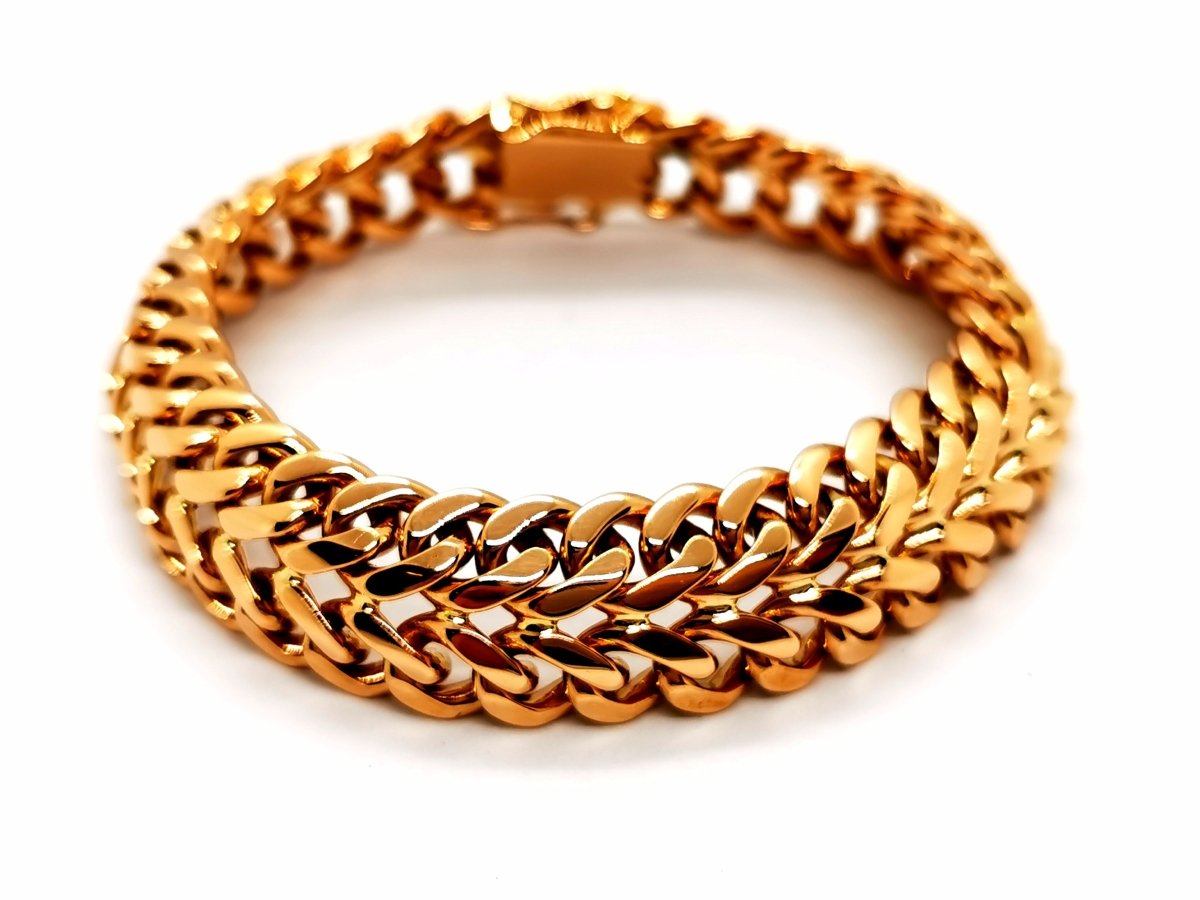 Bracelet Maille 2 rangs en or jaune - Castafiore