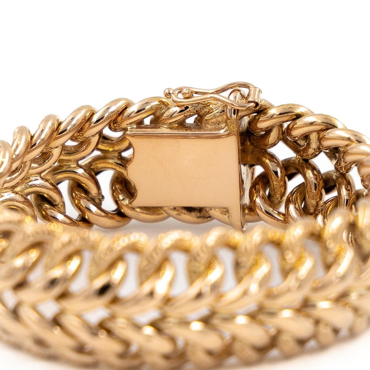 Bracelet Maille 2 rangs en or rose - Castafiore