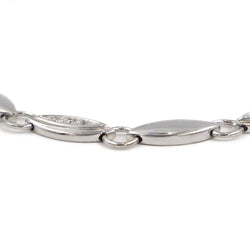 Bracelet Maille alternée en or blanc Diamant - Castafiore