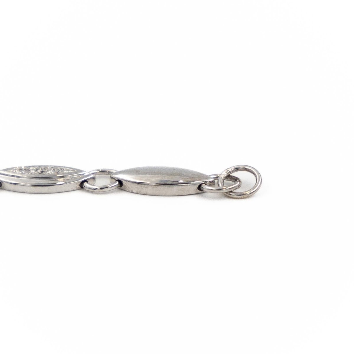 Bracelet Maille alternée en or blanc Diamant - Castafiore