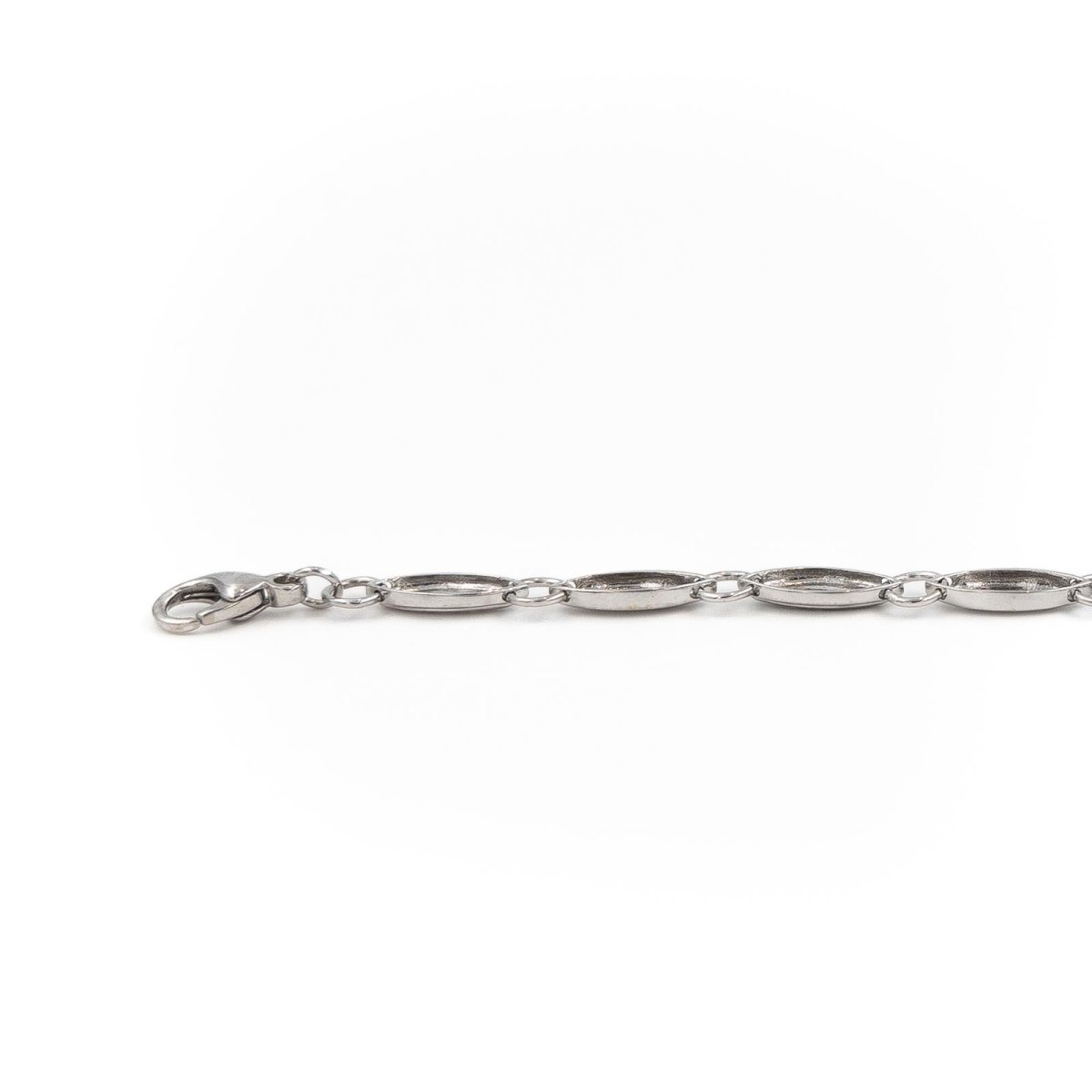 Bracelet Maille alternée en or blanc Diamant - Castafiore