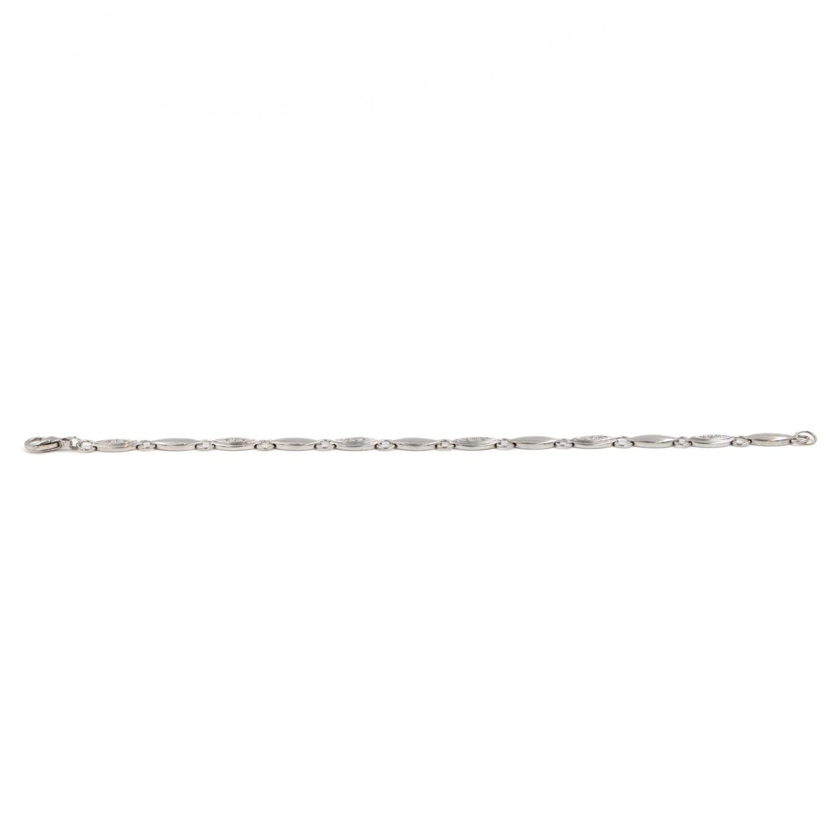 Bracelet Maille alternée en or blanc Diamant - Castafiore