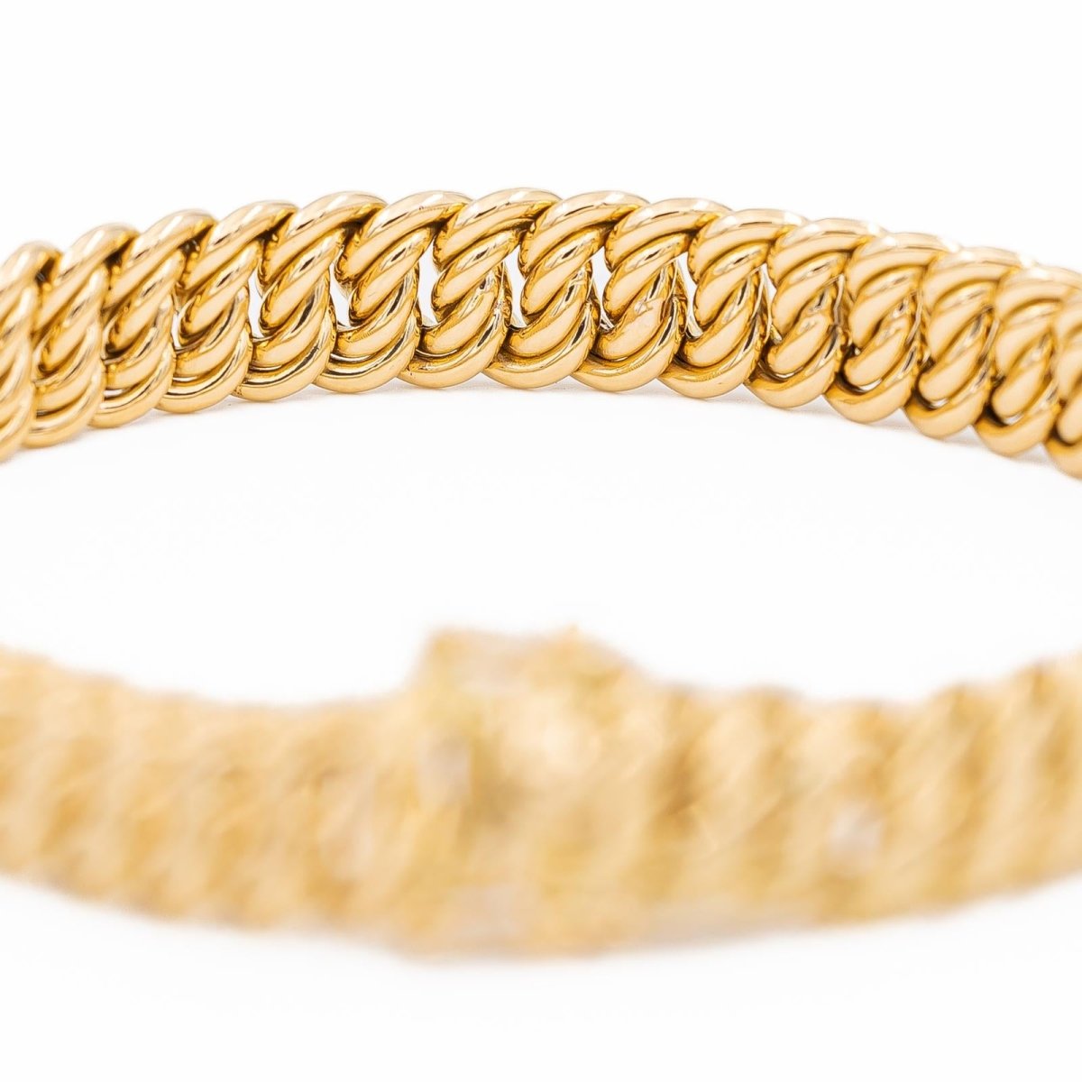 Bracelet Maille américaine en or jaune - Castafiore