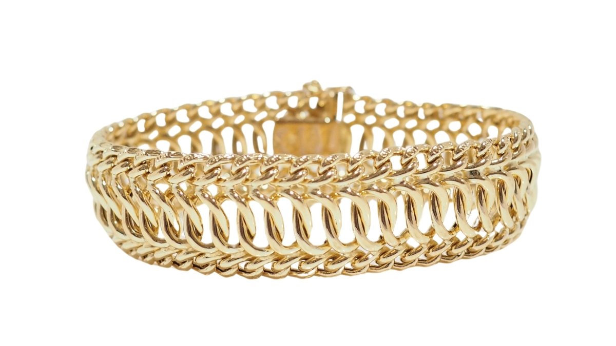 Bracelet Maille Américaine en or jaune - Castafiore
