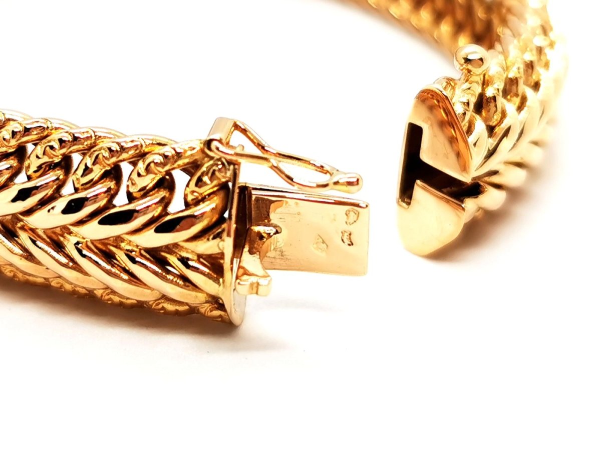 Bracelet Maille américaine en or jaune - Castafiore