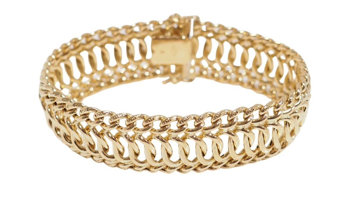 Bracelet Maille Américaine en or jaune - Castafiore