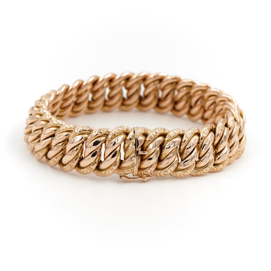Bracelet Maille américaine en or jaune - Castafiore