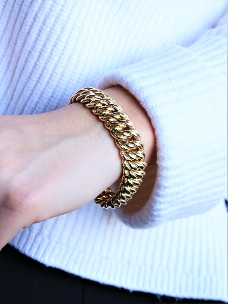 Bracelet Maille américaine en or jaune - Castafiore