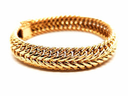 Bracelet Maille américaine en or jaune - Castafiore