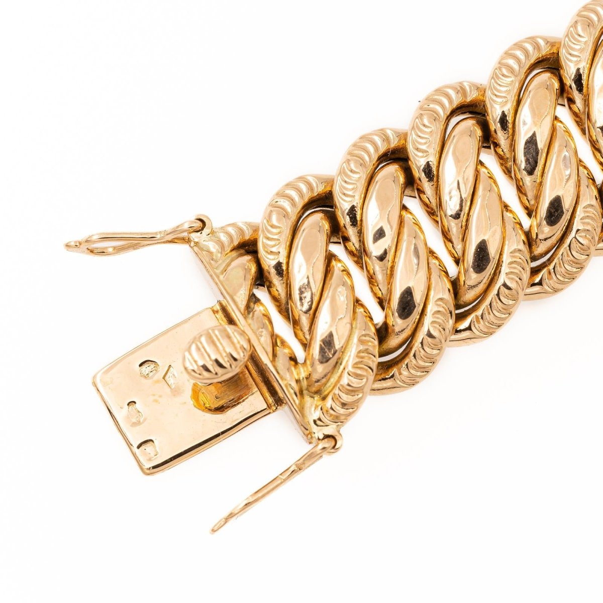 Bracelet Maille américaine en or jaune - Castafiore