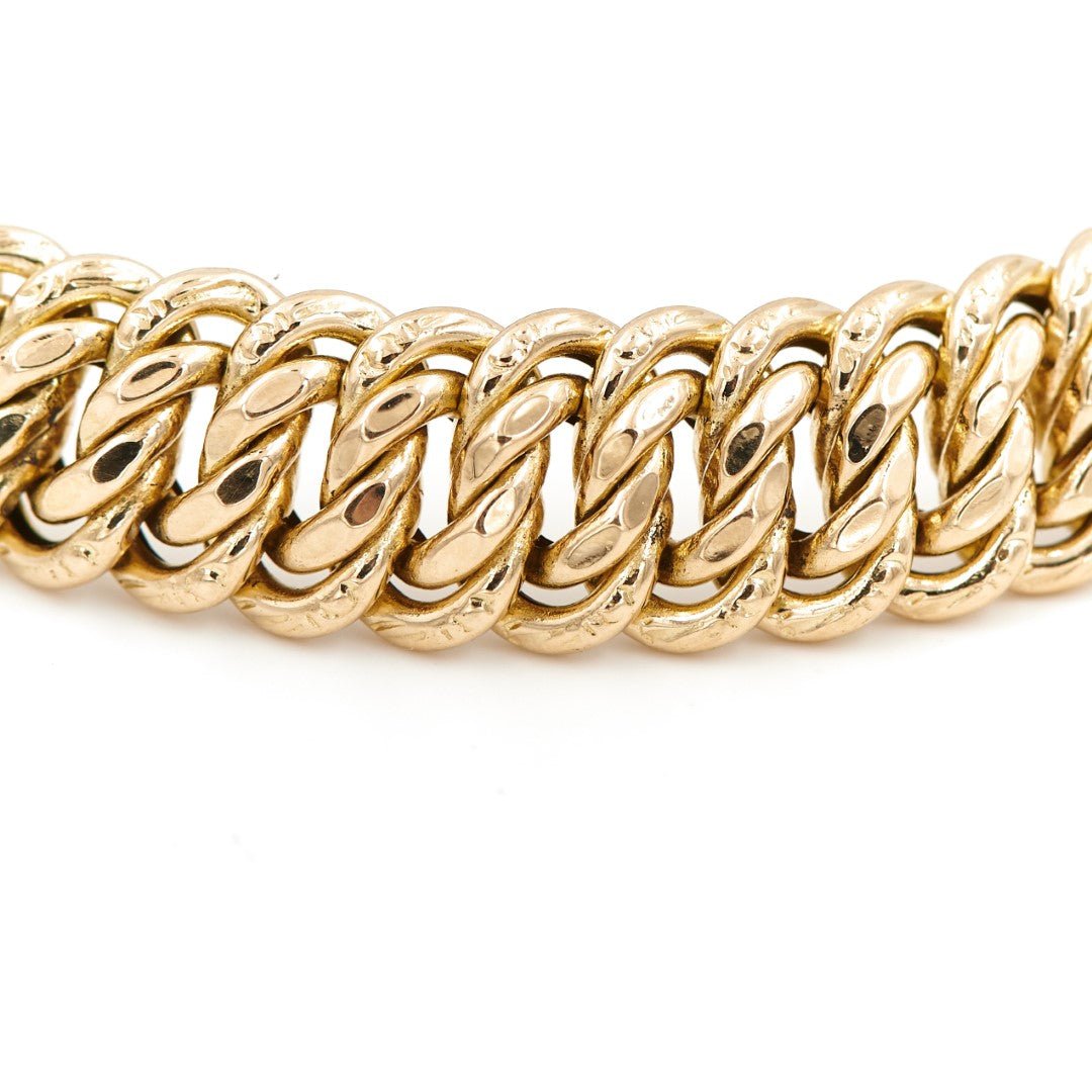 Bracelet Maille américaine en or jaune - Castafiore