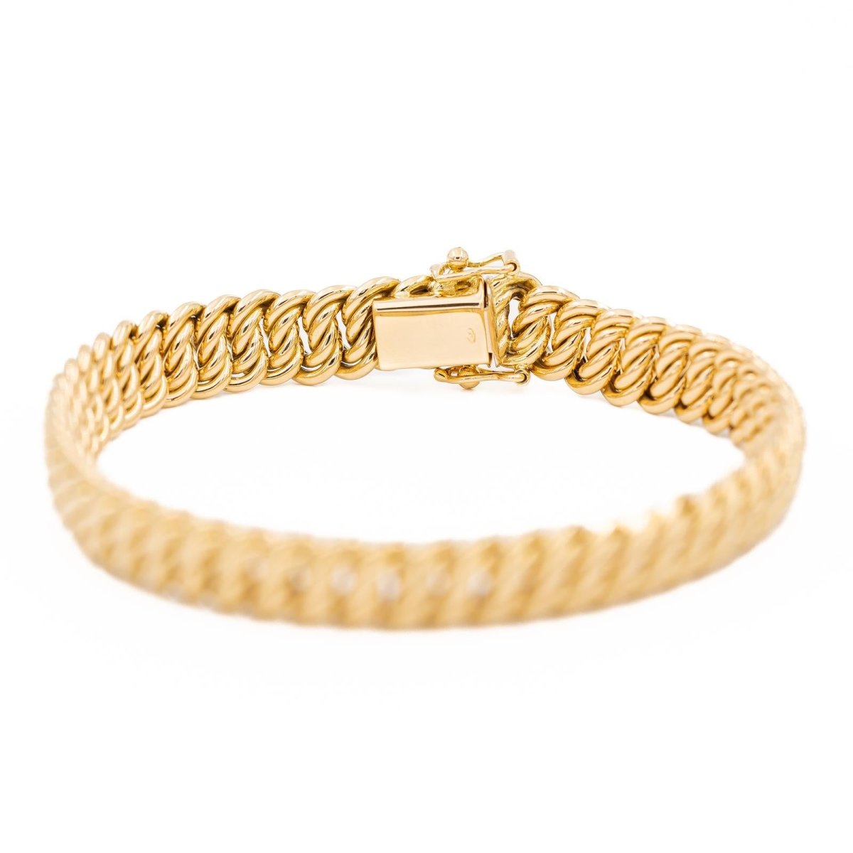 Bracelet Maille américaine en or jaune - Castafiore