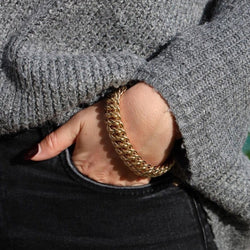 Bracelet Maille américaine en or jaune - Castafiore