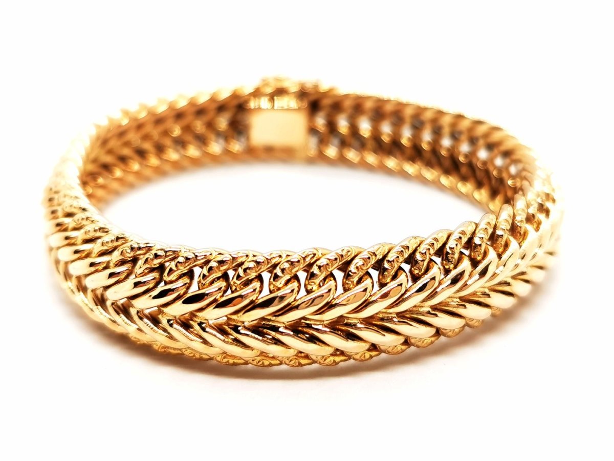 Bracelet Maille américaine en or jaune - Castafiore