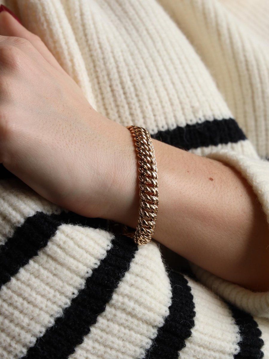 Bracelet Maille américaine en or jaune - Castafiore