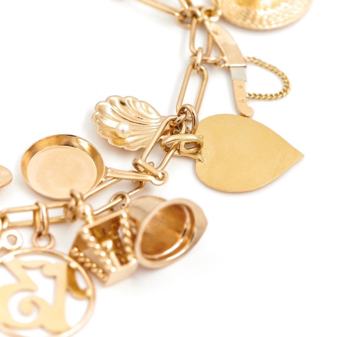 Bracelet Maille cheval et breloques en or jaune - Castafiore