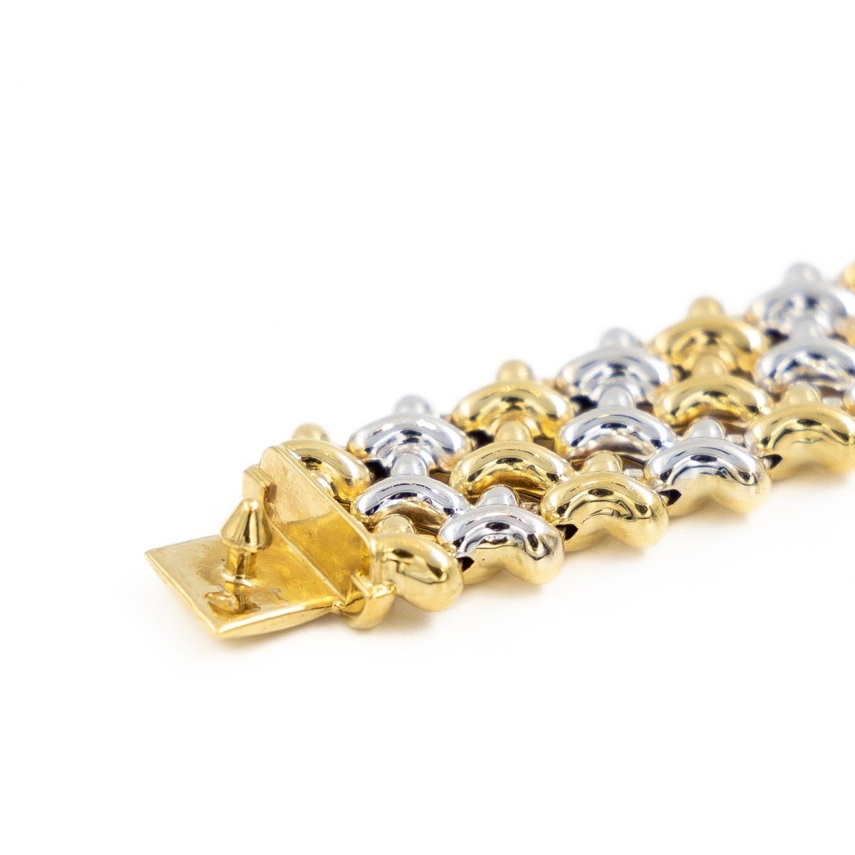 Bracelet Maille CHIMENTON en 2 ors et diamant - Castafiore