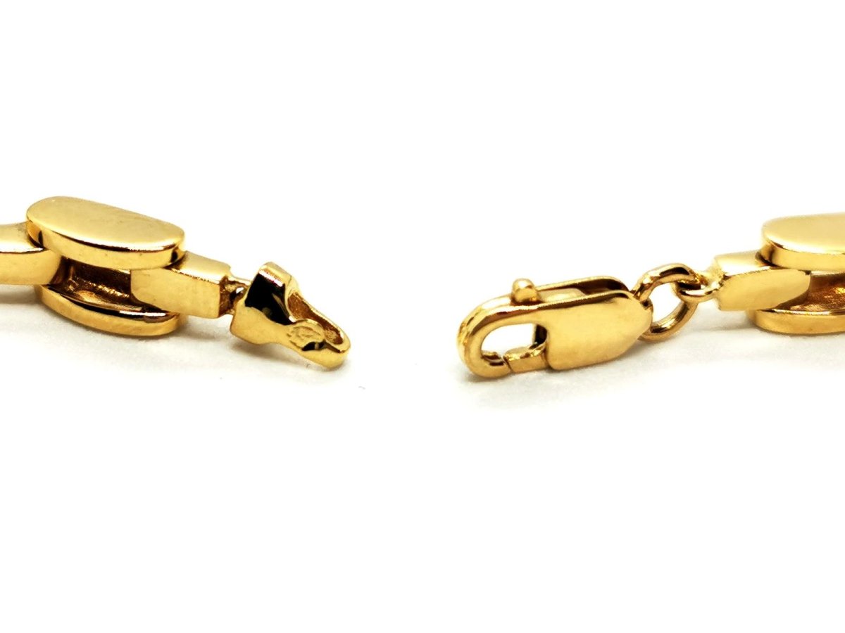 Bracelet Maille en or jaune et or blanc serti diamant - Castafiore