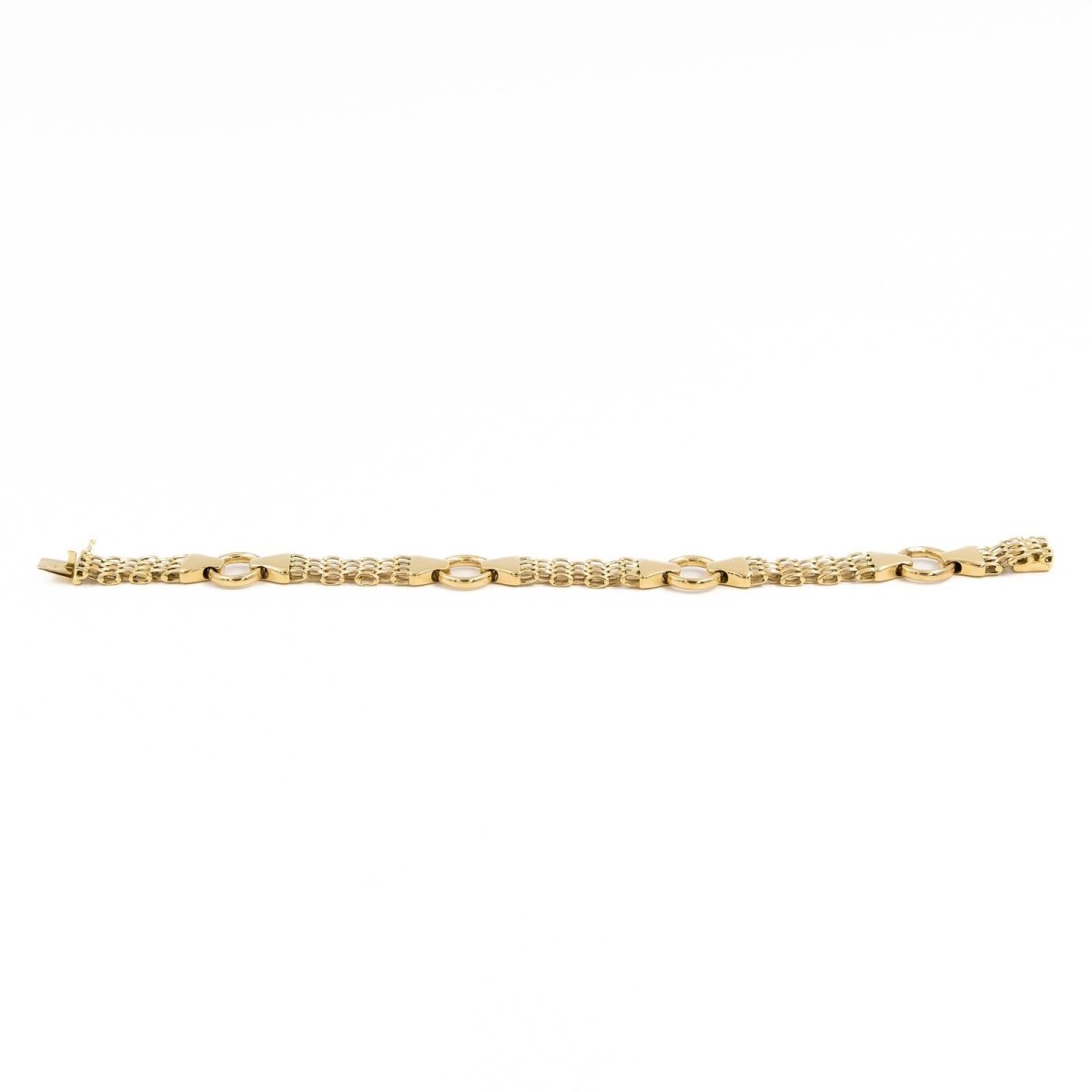 Bracelet Maille et Anneaux en or jaune - Castafiore