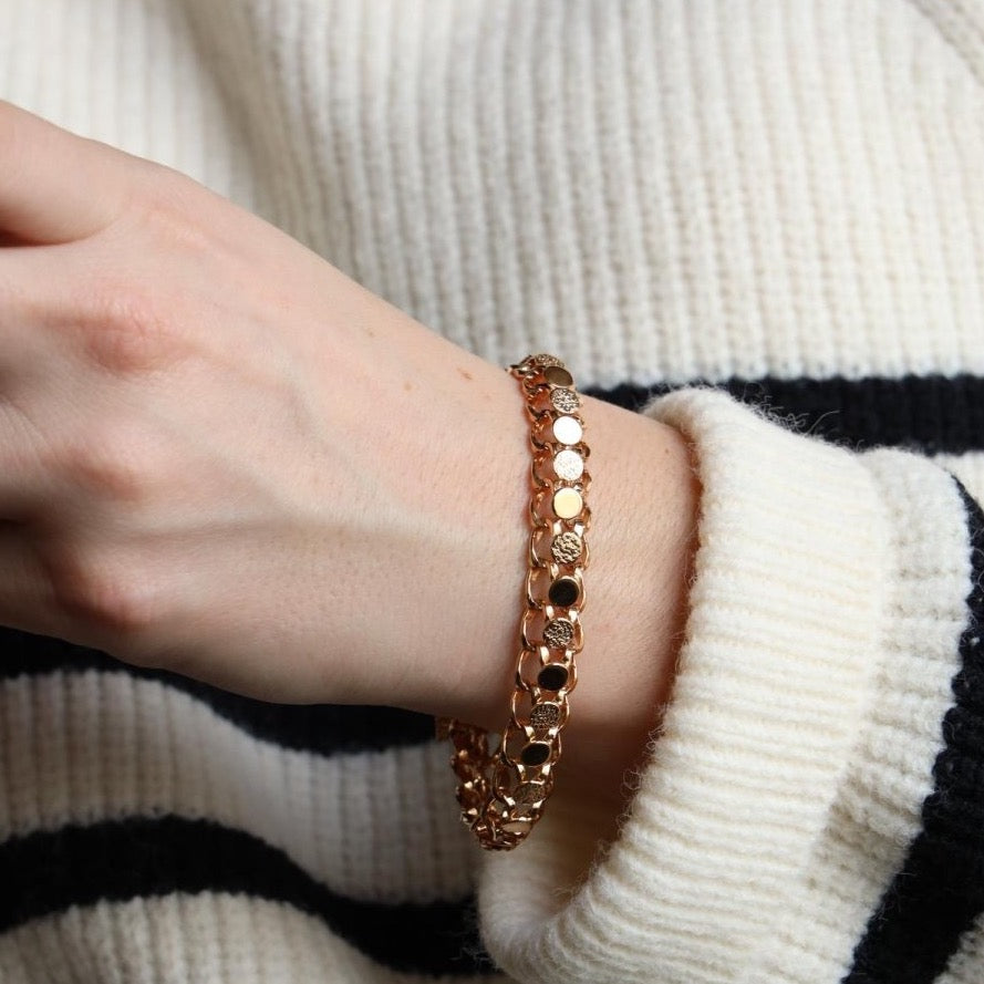 Bracelet Maille fantaisie en or jaune - Castafiore