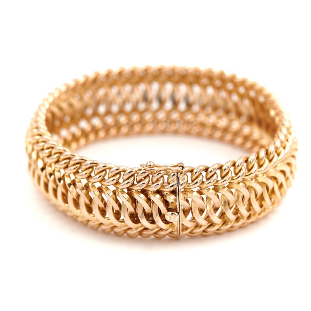 Bracelet Maille fantaisie en or jaune - Castafiore