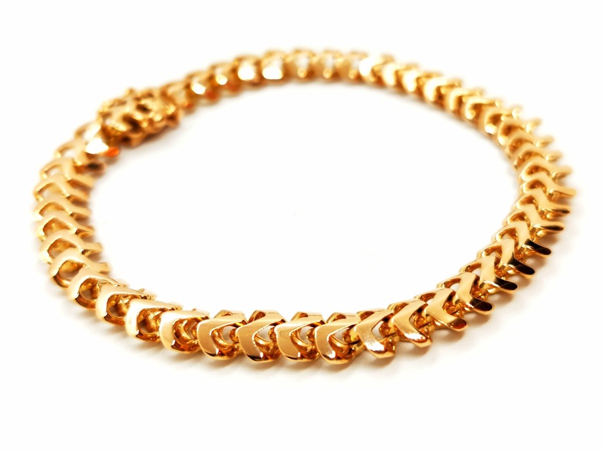 Bracelet Maille fantaisie en or jaune - Castafiore