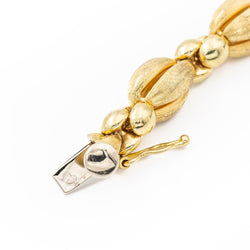 Bracelet Maille fantaisie en or jaune brillant et mat - Castafiore