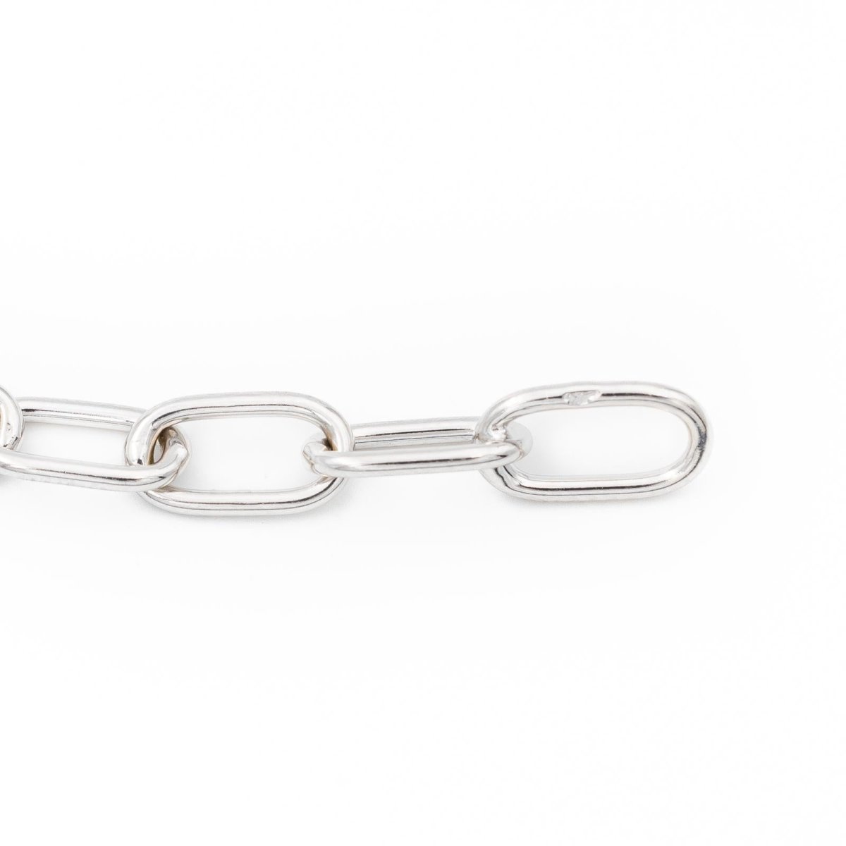 Bracelet Maille forçat à motifs en or blanc - Castafiore