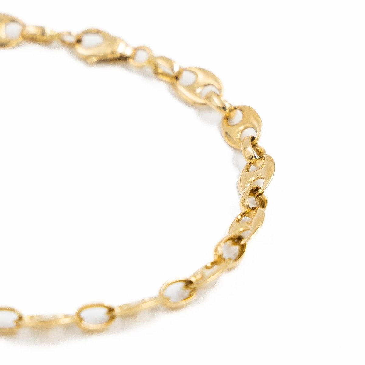 Bracelet Maille grain de café en or jaune - Castafiore