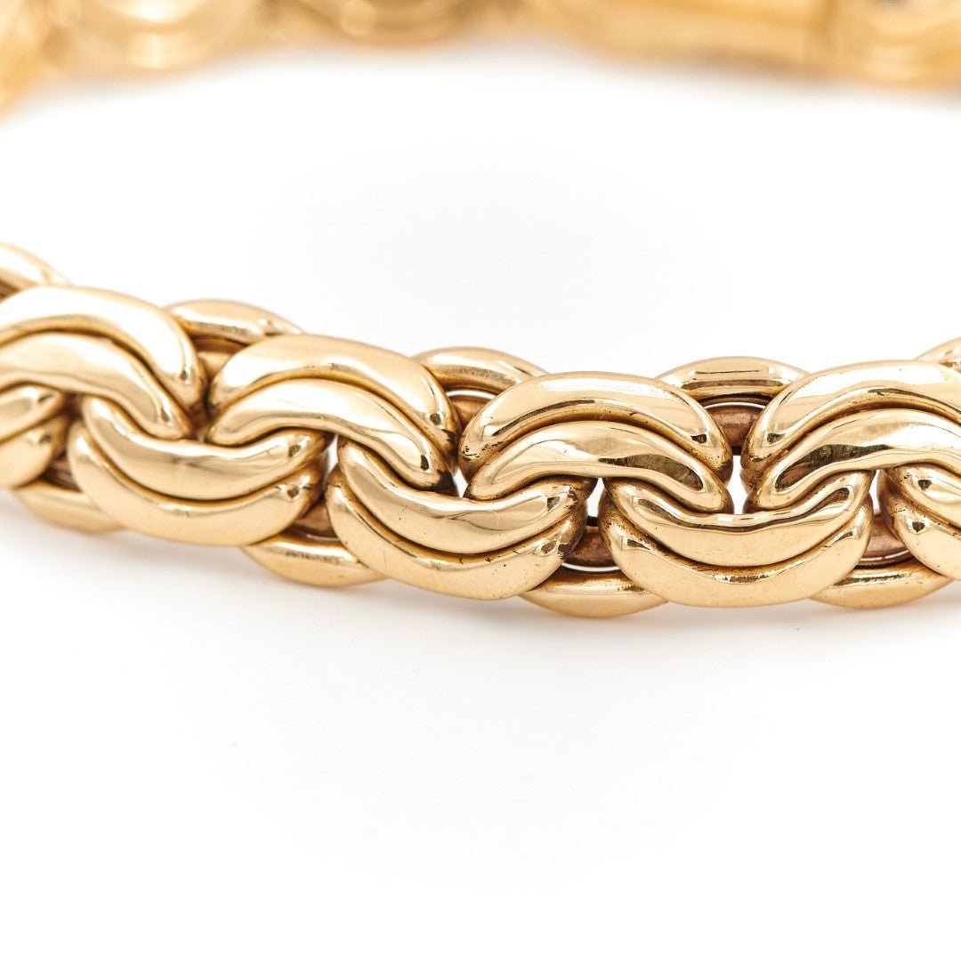 Bracelet Maille haricot en or jaune - Castafiore
