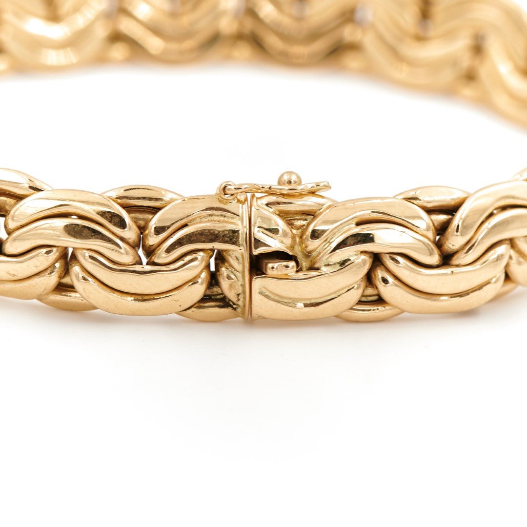 Bracelet Maille haricot en or jaune - Castafiore