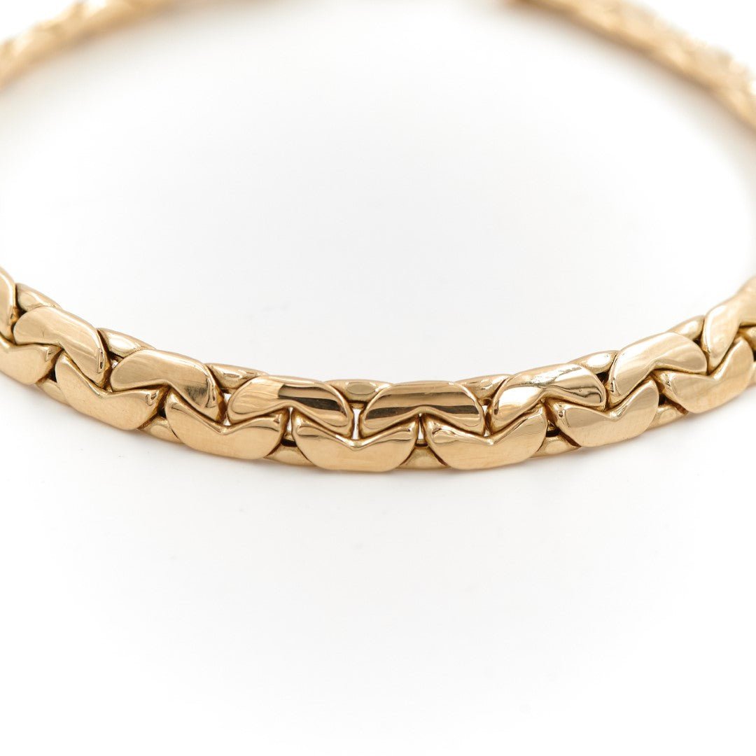 Bracelet Maille haricot en or jaune - Castafiore