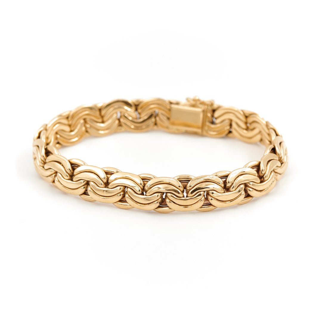 Bracelet Maille haricot en or jaune - Castafiore