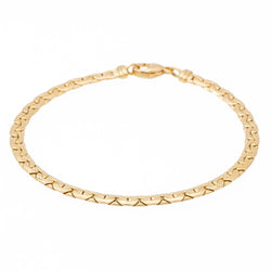 Bracelet Maille haricot en or jaune - Castafiore