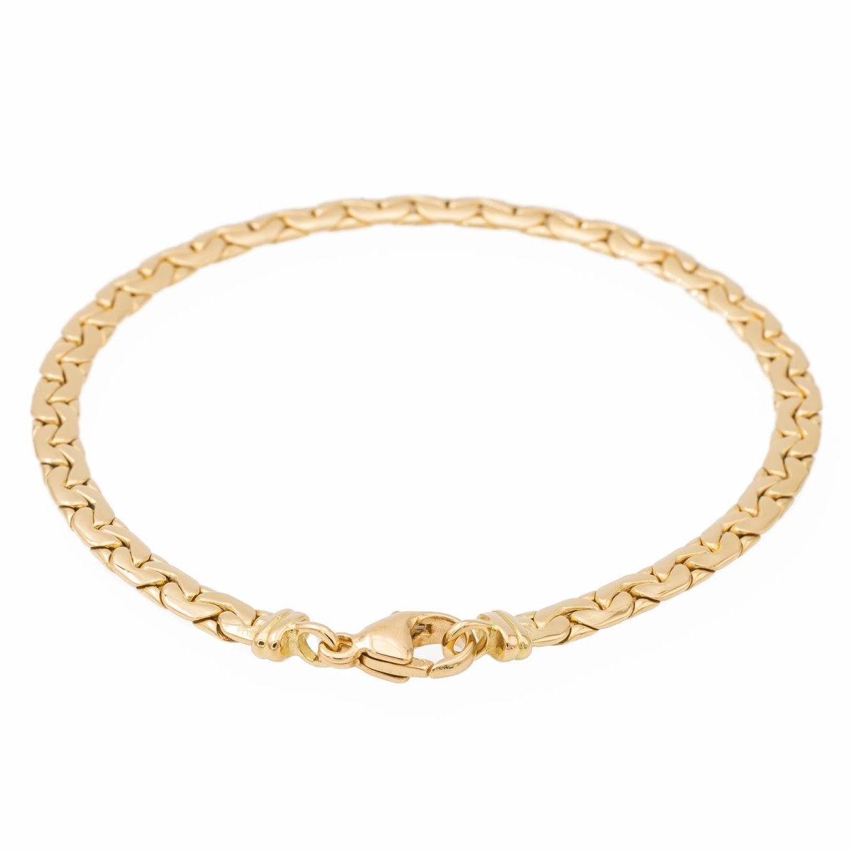 Bracelet Maille haricot en or jaune - Castafiore