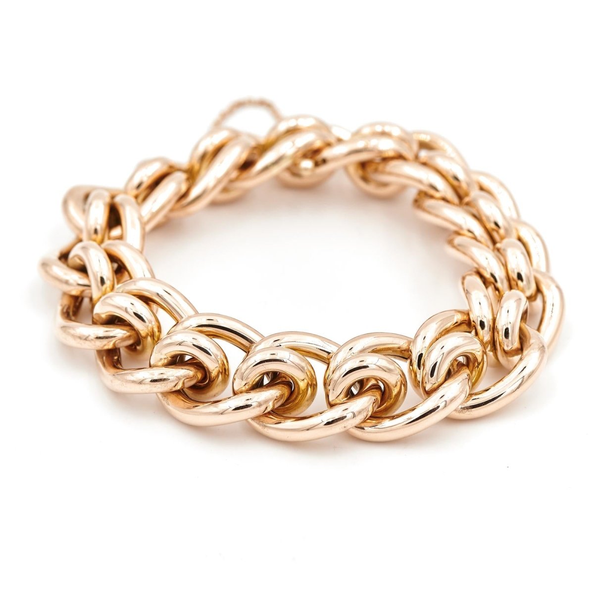 Bracelet Maille imposante en or jaune - Castafiore