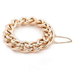 Bracelet Maille imposante en or jaune - Castafiore