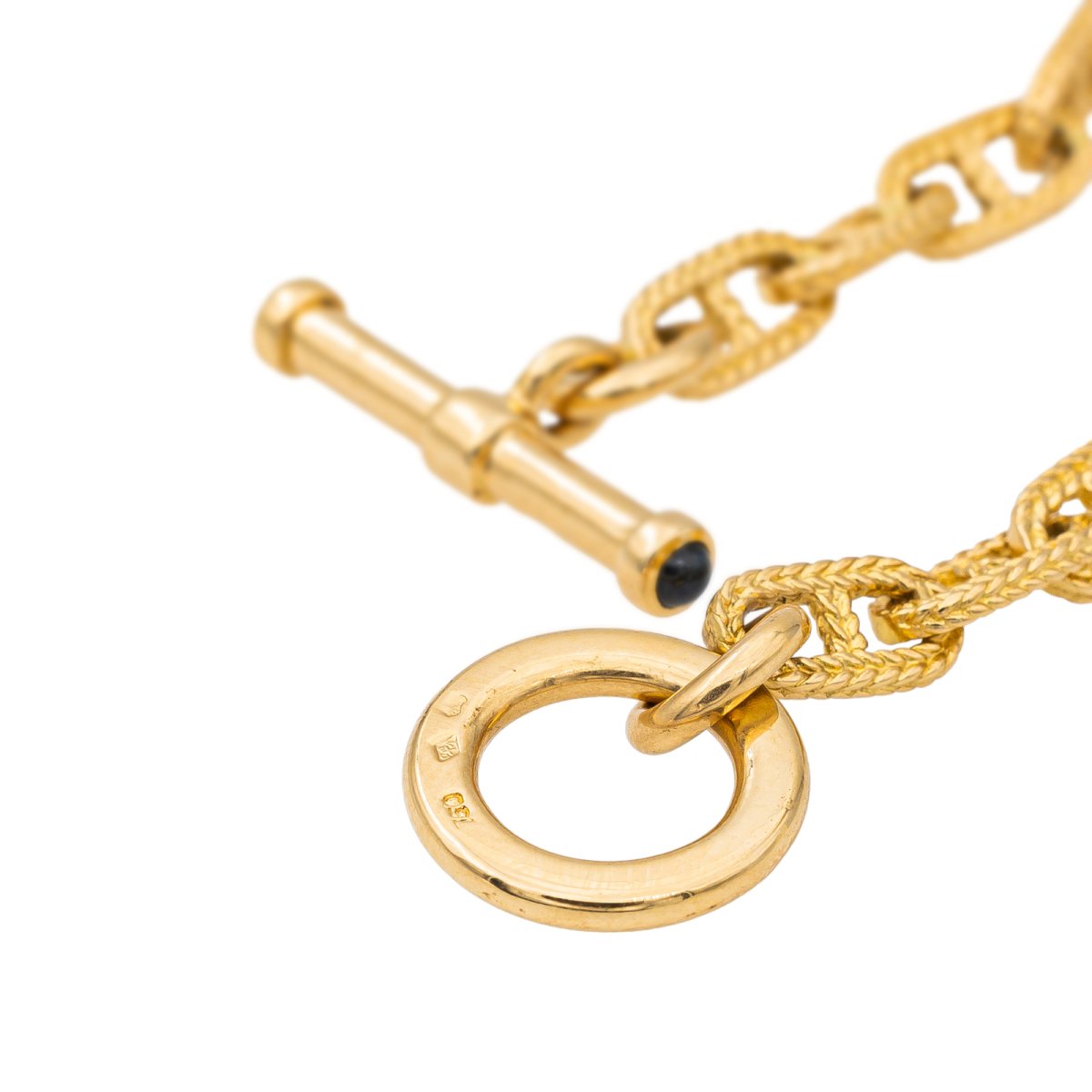 Bracelet Maille marine CAPLAIN SAINT ANDRÉ en or jaune et saphir - Castafiore