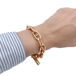 Bracelet maille marine, or rose. - Castafiore