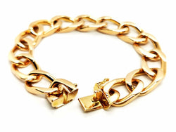 Bracelet Maille massive en or rose - Castafiore