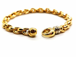 Bracelet Maille ovale en 2 ors - Castafiore