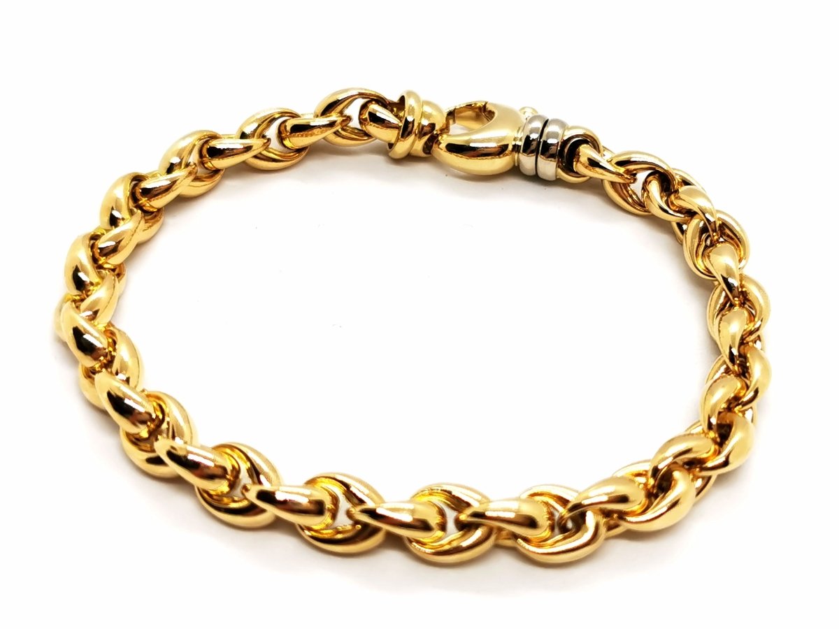 Bracelet Maille ovale en 2 ors - Castafiore
