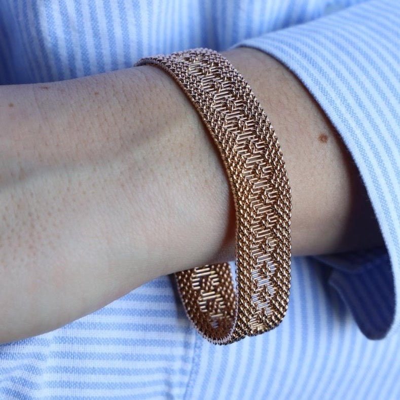 Bracelet Maille polonaise en or jaune - Castafiore