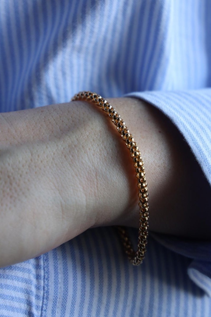 Bracelet Maille popcorn en or jaune - Castafiore