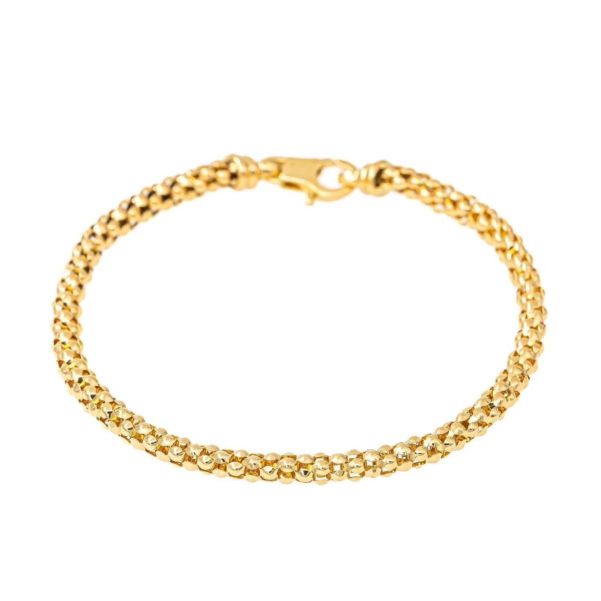 Bracelet Maille popcorn en or jaune - Castafiore