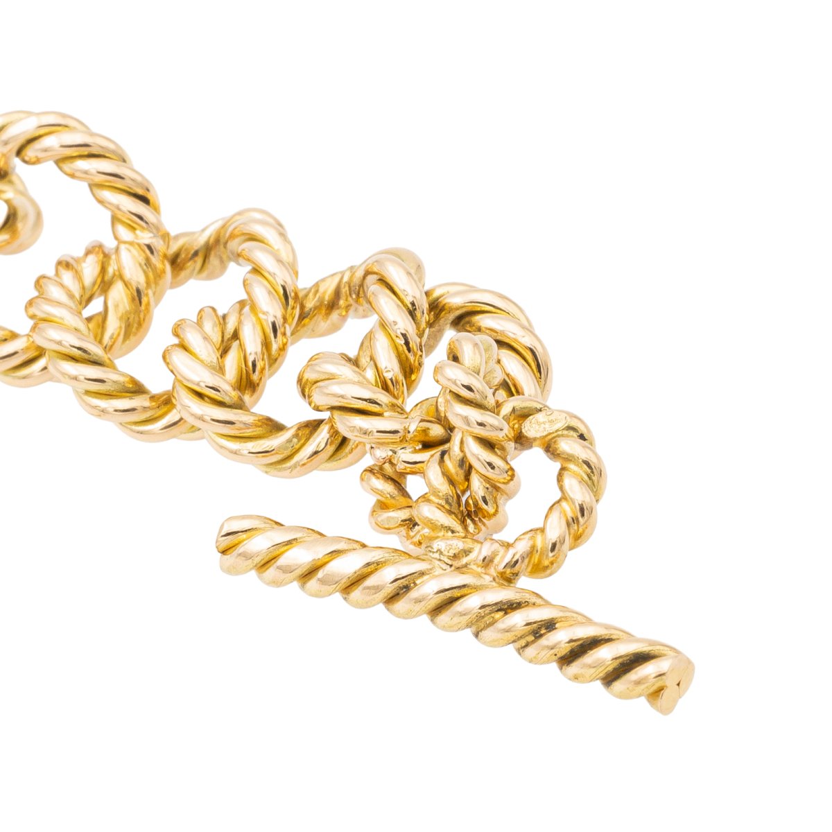 Bracelet Maille souple torsadée en or jaune - Castafiore