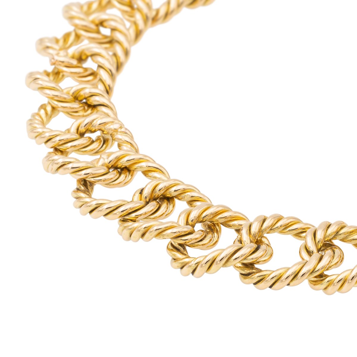 Bracelet Maille souple torsadée en or jaune - Castafiore