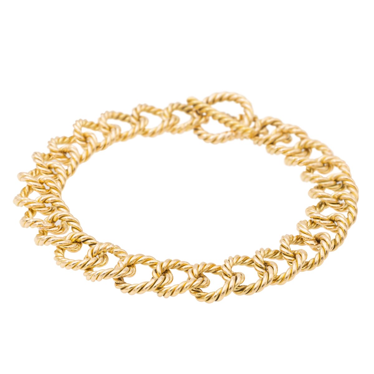 Bracelet Maille souple torsadée en or jaune - Castafiore